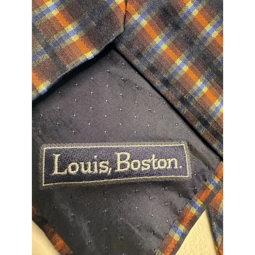 Massimo Bizzocchi Louis Boston 100% Pure Silk Plaid Men’s Tie Italy